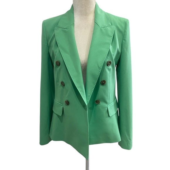 MARELLA Affetto By Max Mara Women’s Double Breasted Blazer Bright Green NWT $535 - Picture 10 of 16